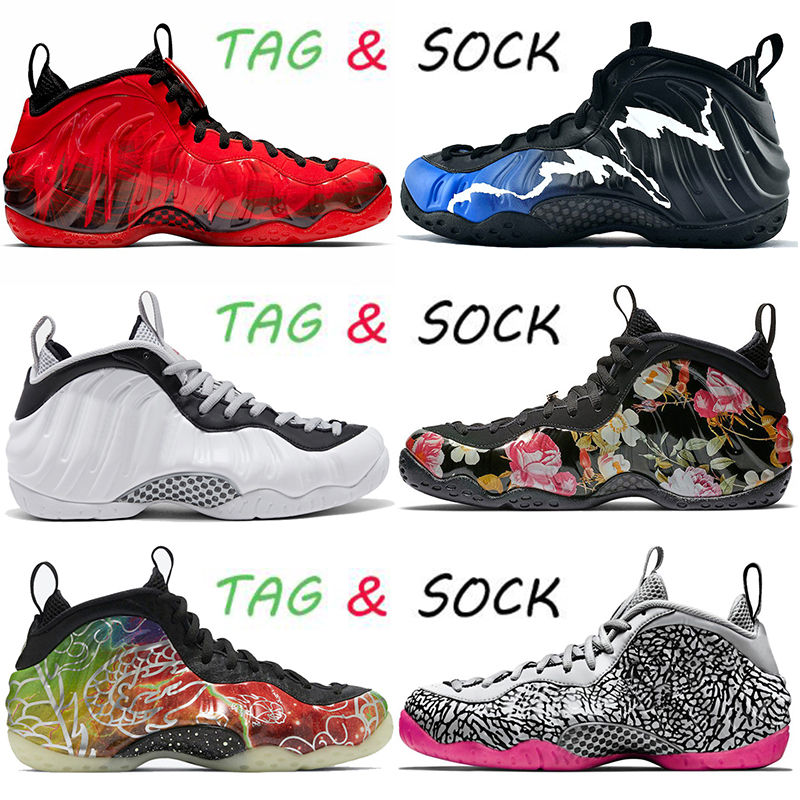 

With Socks One Penny Hardaway Mens Trainers Men Basketball Shoes Foam Posites Tiger Black Metallic Gold Hyper Crimson Sports Sneakers, A1 white