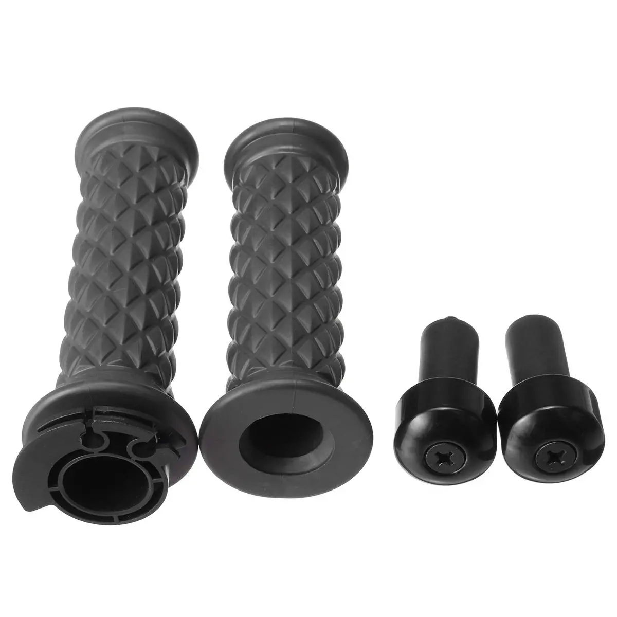 

7/8inch 22mm Motorcycle Rubber Handlebar Hand Grip For Cafe Racer Bobber Clubman