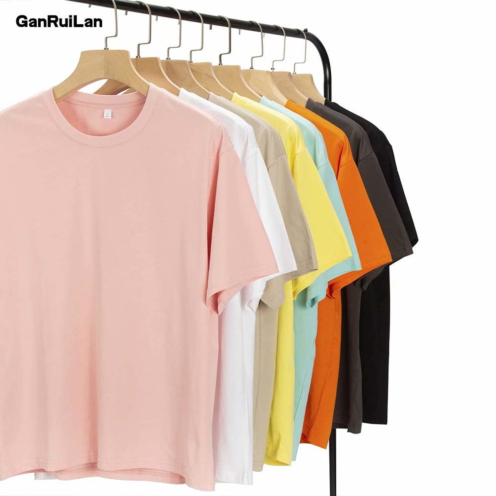 

Summer Cotton T Shirts Men Simple O-Neck Stretch Solid Tops Clothing Casual Tshirt Man Streetwear Cool Tee Shirts LS-A8 210518, Ls-a8-007