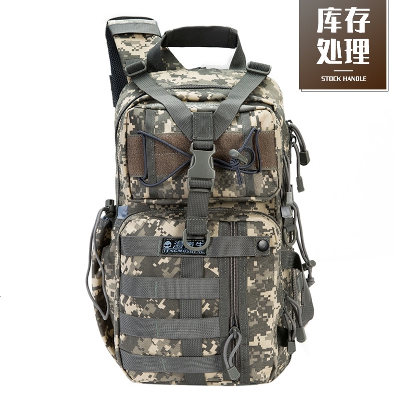 

Tactical Archer Backpack Light daily diagonal single shoulder outdoor camping bag military fan tactics, Black