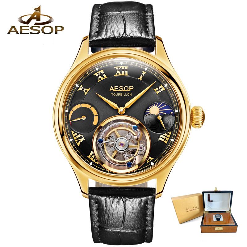 

Tourbillon Automatic Mechanical Business Men Watch Multi-function Display Gift Aviation 1963 Watches Wristwatches, 88-1