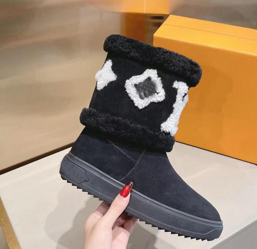 

2021 SNOWDROP FLAT ANKLE BOOT Women designer luxury wool snow boots 01, Color 3