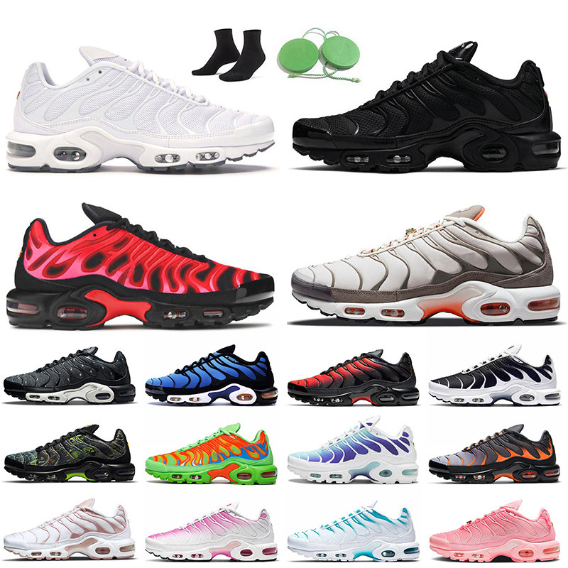 

Fashion 2022 Mens Running Shoes Big Size 12 Plus Tn Triple White Black Women Pink Fade Hyper Royal Blue University Red Oreo Tns SE Trainers Mean Green Sneakers EUR 46, #16 triple black 36-46