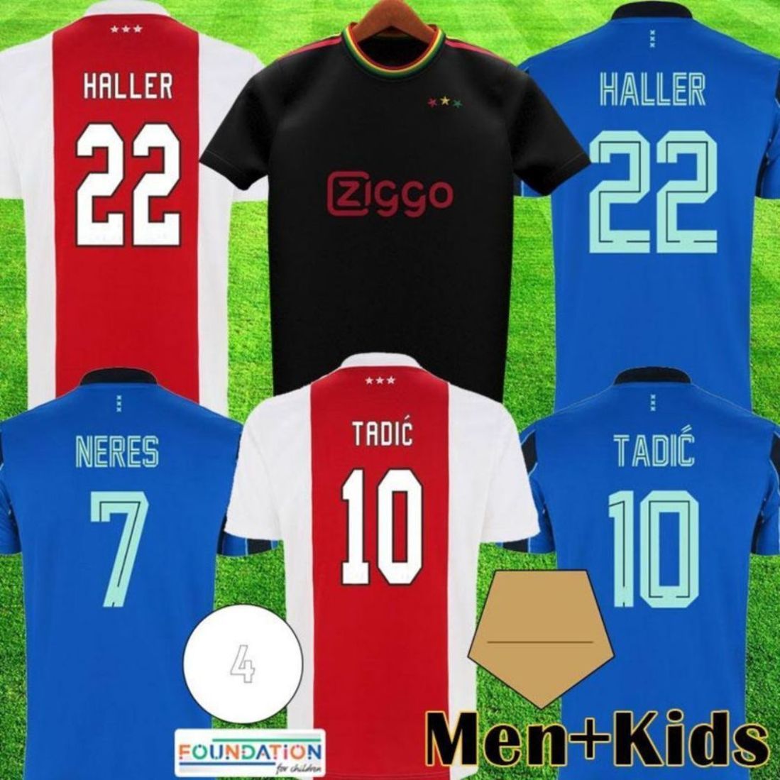 

21 22 TADIC BERGHUIS HALLER Soccer Jerseys Third black Kit BLIND NERES CRUYFF KLAASSEN GRAVENBERCH 2022 Antony Ãlvarez away 3rd football shi, Black;yellow