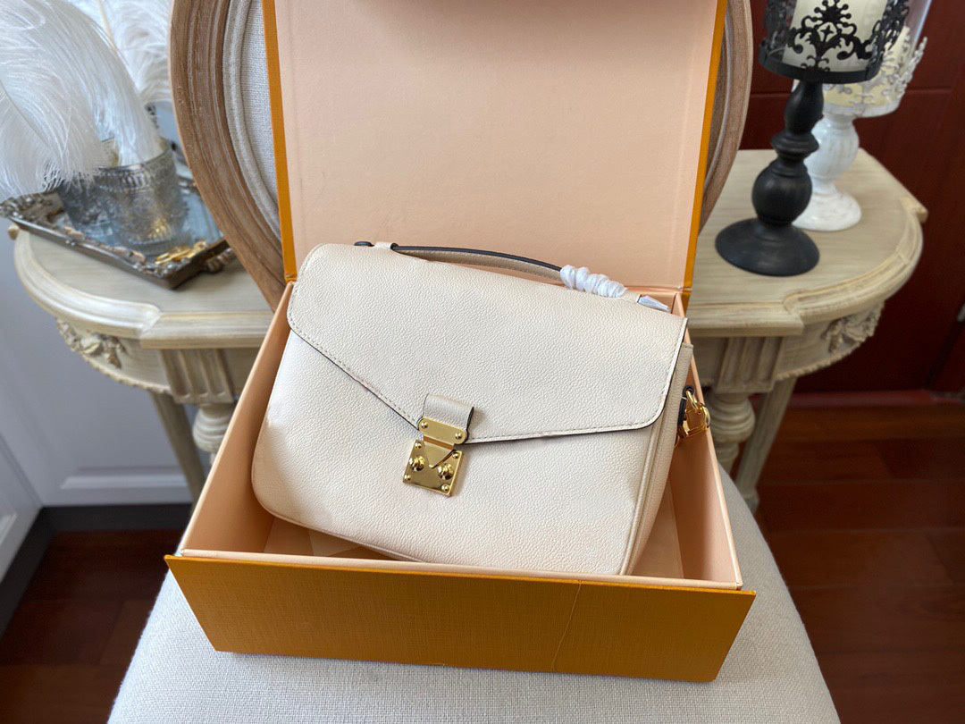 

Bag Top Women Bags Pochette Metis tote bucket clutch handbag Shoulder Embossed grained Cowhide Leather Black White Lady Crossbody