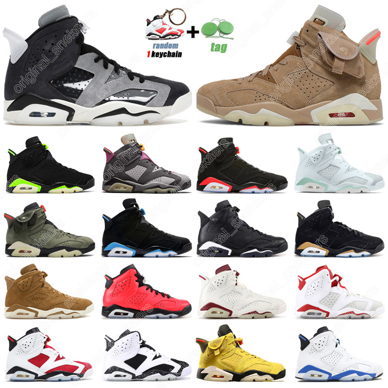 

7-13 6 Basketball Shoes 6s Bordeaux Tifany Blue Electric Green British Khaki Carmine Black Cat Oreo Mens Trainers Sports