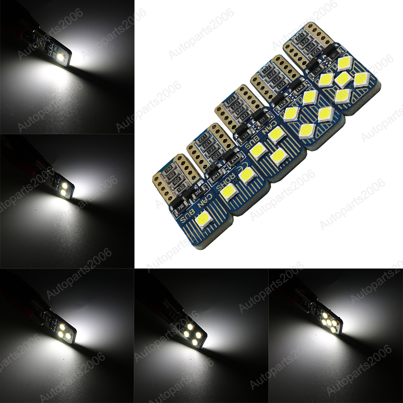 

50Pcs Wholesale Silcone T10 3030 2/4/6/8/10SMD LED Car Bulbs Canbus Error Free Clearance Lamps Reading License Plate Lights 12V