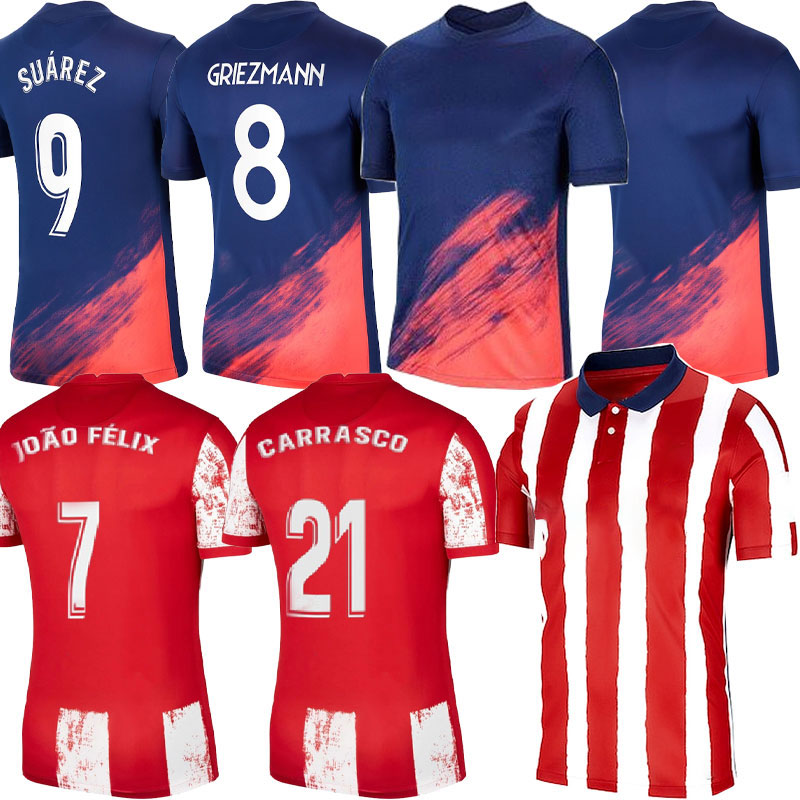 

CORREA SUAREZ Jerseys player 2022 2023 GRIEZMANN JOÃO FÉLIX CORREA KOKE Dembélé Carrasco M.LLORENTE LEMAR DEMBELE Men + Kids Kits football shirts uniforms, Custom name kids blue2