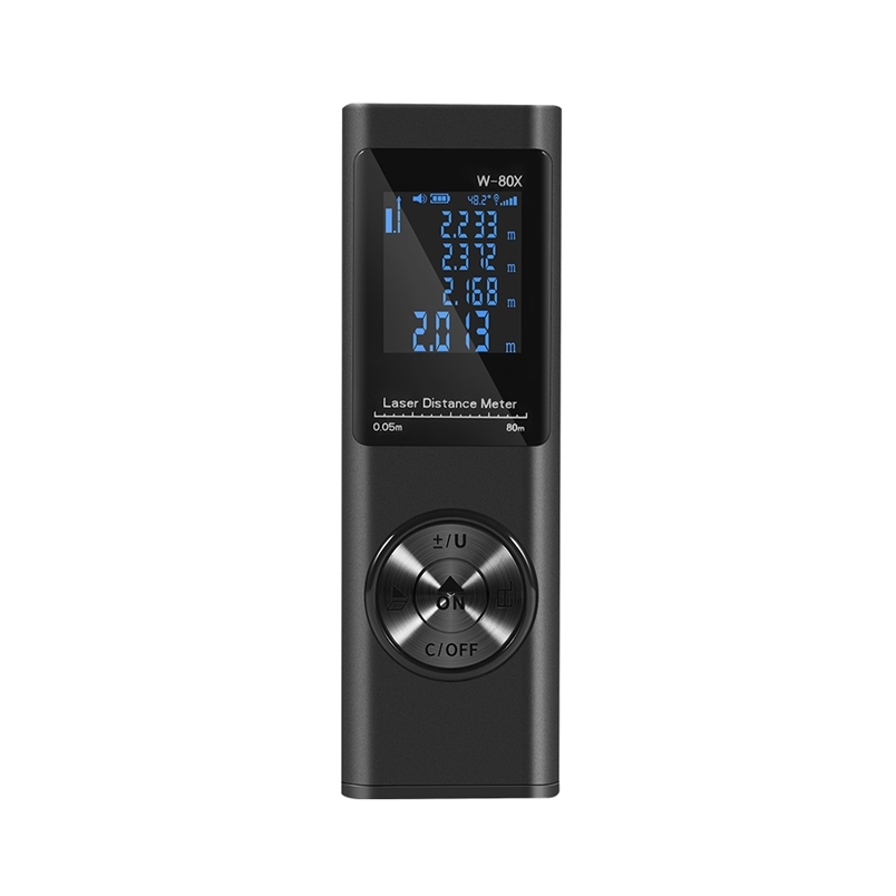 

80m Laser Distance Meter Rangefinder Tape Measure 40M Digital With Angle 210728