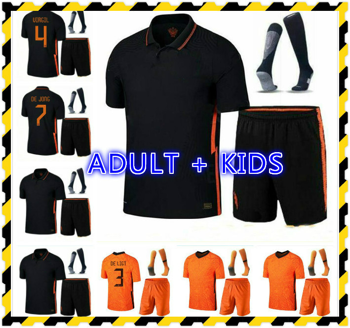 

Adult and kids kit 2021 2022 WIJNALDUM DE LIGT BERGHUIS BERGWIJN soccer jerseys 20 21 DE JONG VIRGIL PROMES MEMPHIS football shirt uniform, Blue