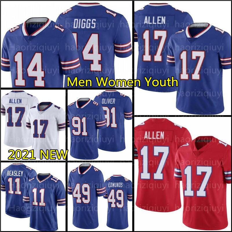 

17 Josh Allen 11 Cole Beaasley BuffaloBillFootball Jersey 14 Stefon Diggs 27 Tre'davius White 49 Tremaine Edmunds 91 Oliver 12 Kelly 34 Thomas mens women youth, As