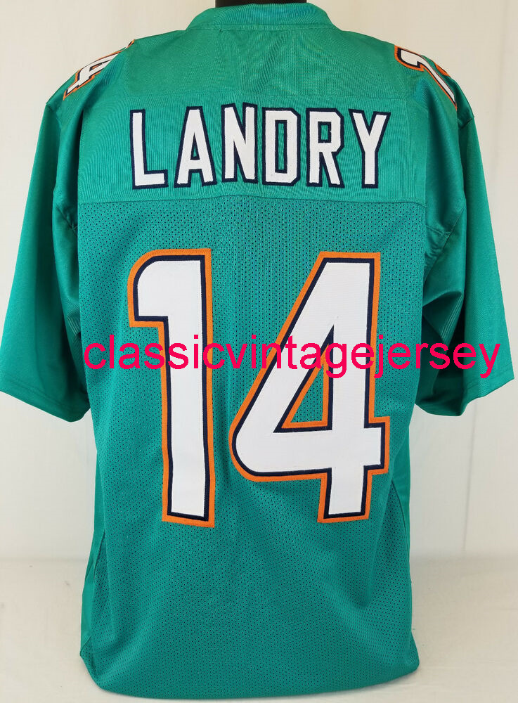 

Men Women Youth Jarvis Landry Custom Sewn Teal Football Jersey XS-5XL 6XL