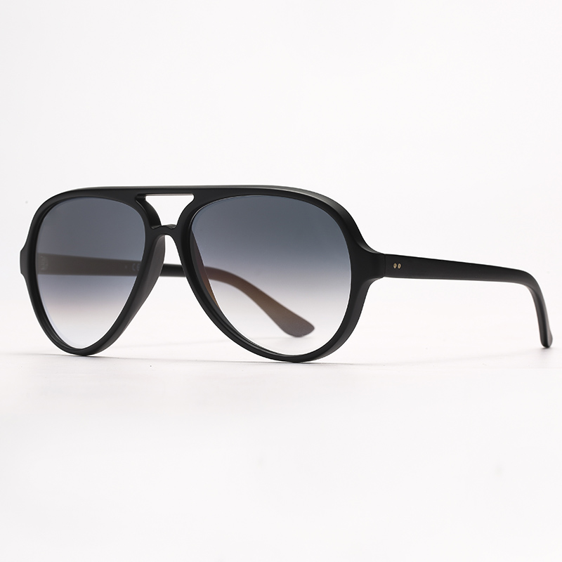 

Plank Pilot Sunglasses fashion woman man Sun Glasses Mens Gradient Lenses Des Lunettes De Soleil with Leather Brown Case