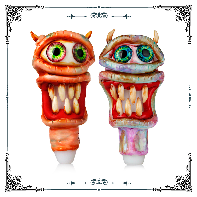 

unique heady Glass Pipe hand smoking accessories Bong Spoon Pipe glass water pipe 3D glass smoking pipes 5.2 inches
