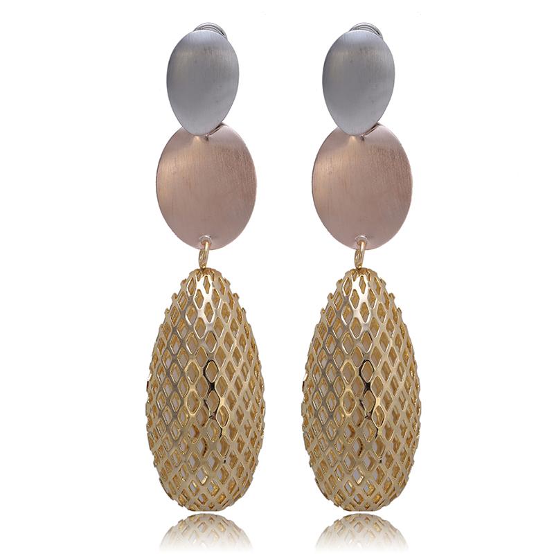 

earrings & necklace bohemian fashion resin long for women round charm mix color wedding party dangle drop, Silver