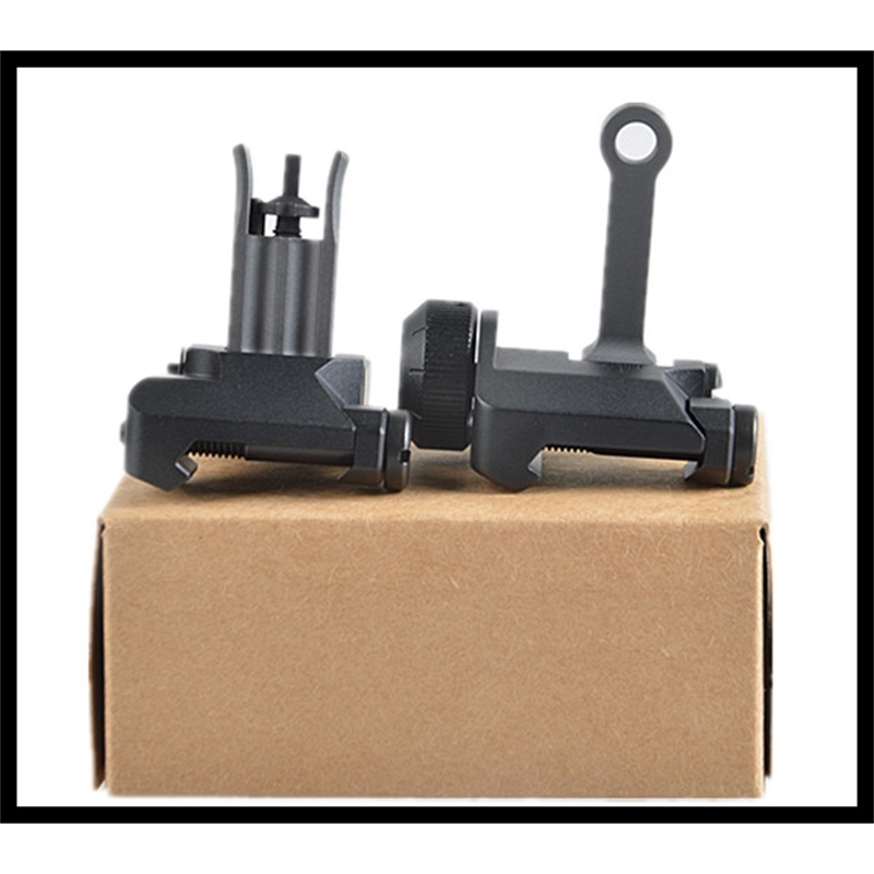 

Tactical Hunting KAC Type SR16 300M Flip Up Folding BUIS Iron Rail Mounted Rear Sight