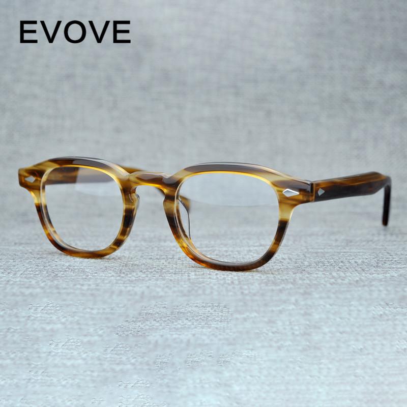 

Fashion Sunglasses Frames Evove Brand Eyeglasses Men Women Unisex Glasses Male Acetate Luxury Designer Spectacles For Prescription Optical T, Black