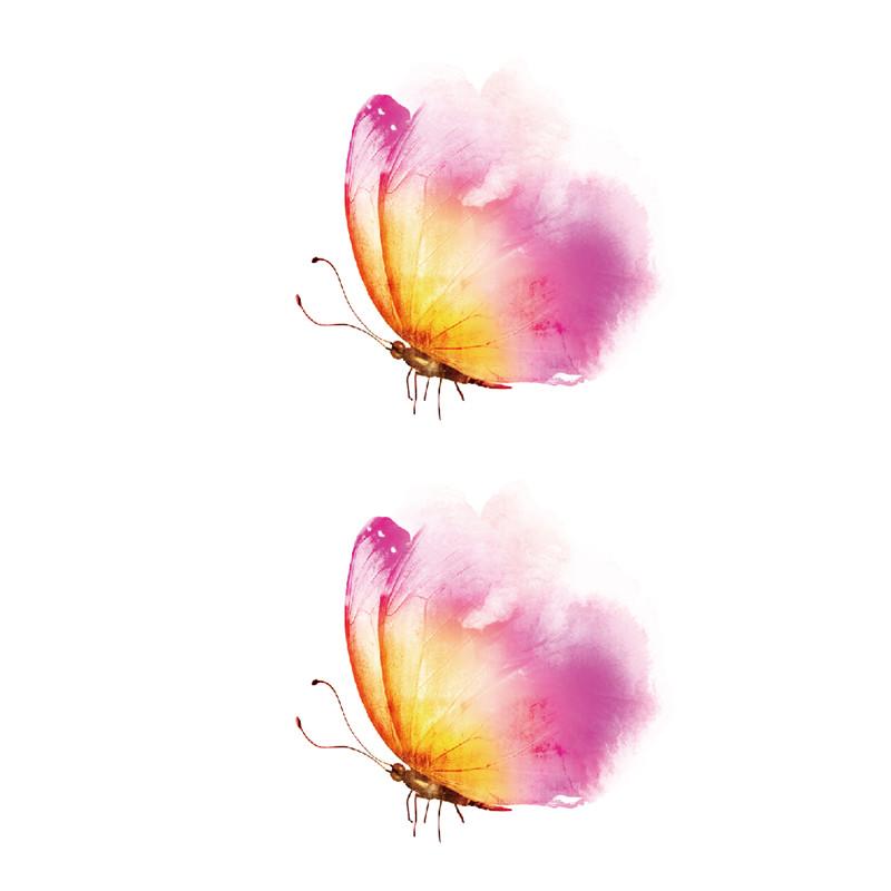 

Temporary Tattoos Butterfly Watercolor Tattoo Sticker Waterproof Women Girls Arm Neck Shoulder Body Art 10.5X6cm