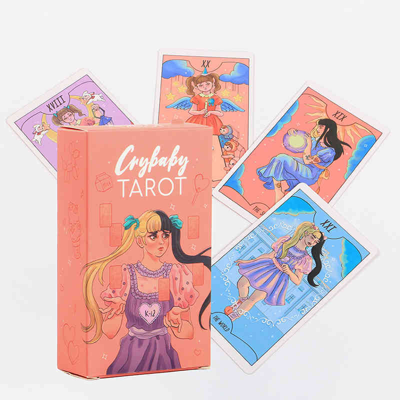 

new Tarot 12cm 7cm crying girl crybaby board game card oracles Cards oracles card Cards Black Friday deals