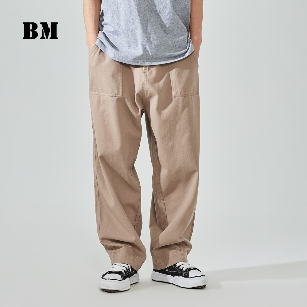 

Men's Pants Streetwear Fashion Casual Cargo Men'S Clothing 2021 Harajuku Straight Trousers Japanese Hip Hop Loose Overalls For Mal, Khaki