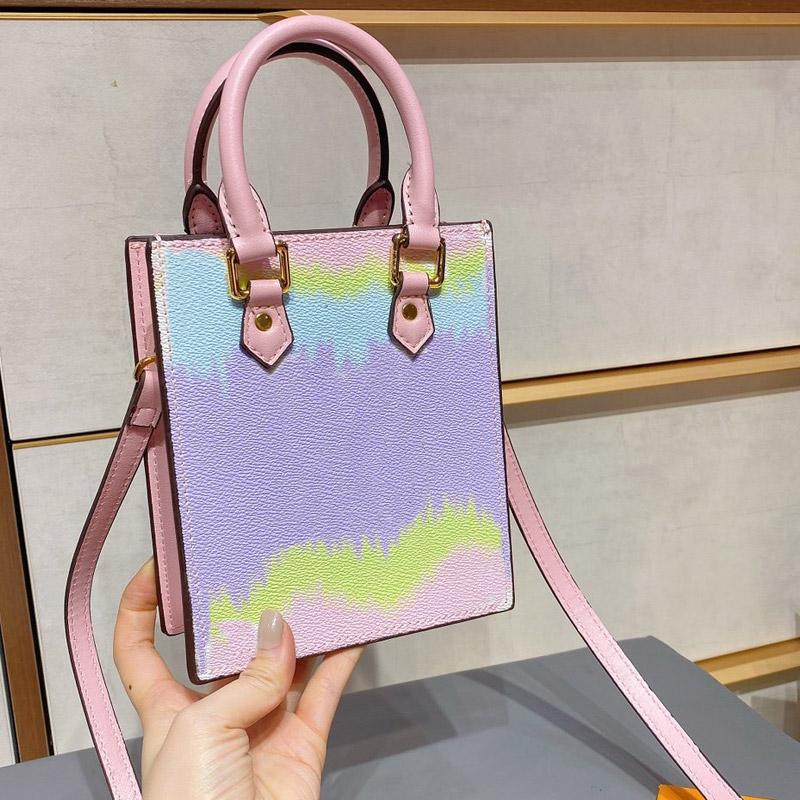 

Handbag Purse Lady Shoulder Bag Genuine Leather Bag High Quality Patchwork Color Letter Removable Shoulder Strap Open