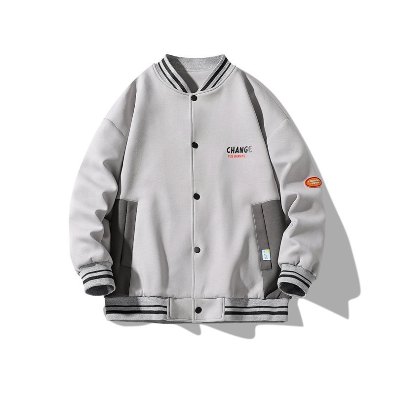 

2021 autumn fashion baseball suit sports men's casual jacket, Gray