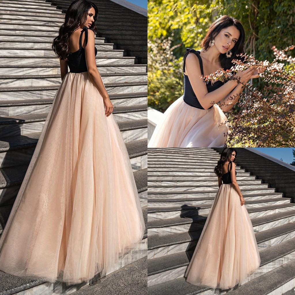 

Elegant Top Velvet Long Evening Dress 2022 Sweetheart Adjustable Straps A-Line Tulle Prom Formal Gown Celebrity Wear Robe De Soiree Vestidos Fiesta, Pink