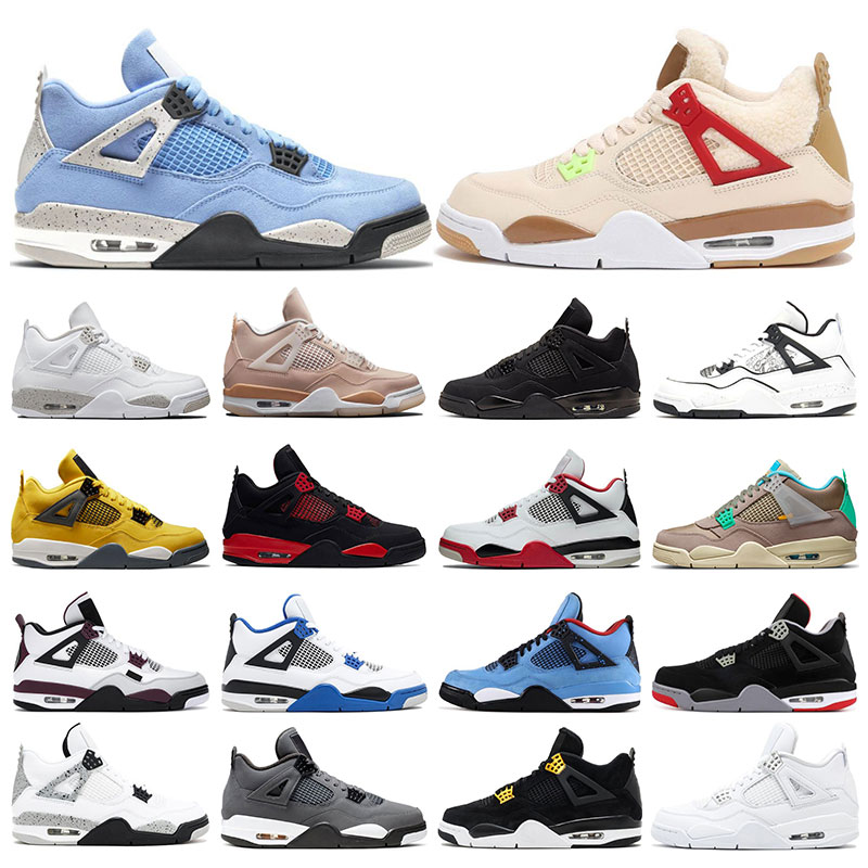 

aj 4 men basketball shoes 4s jumpman women University Blue White Oreo Camo Fire Red Black Cat Paris Pure Money air jordan running trainer sport sneakers, 17