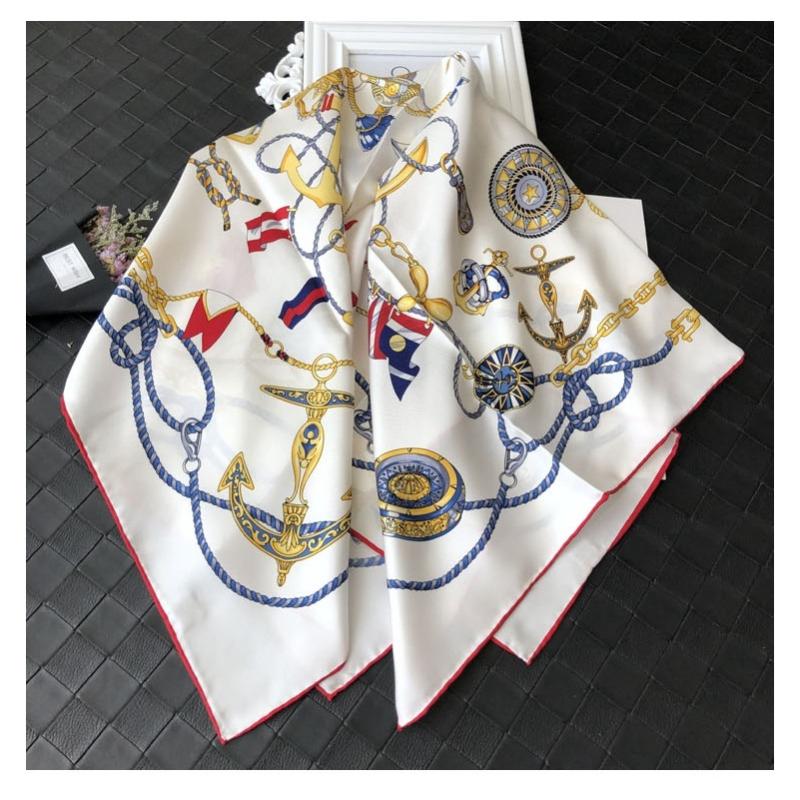 

Scarves Women Square 100% Silk Scarf Hijab Foulard Head 35"