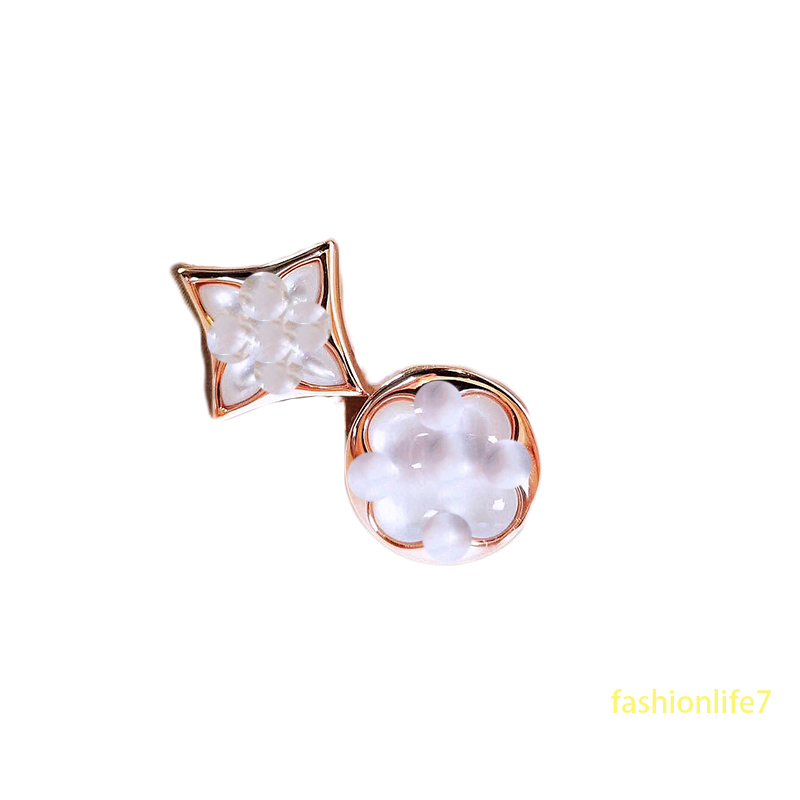 

Designer Earrings stud luxurys Q96425 Q96426 same version 1:1 as the shoppe Color blossom star sun earring pink gold and white mother of pea, Golden;silver