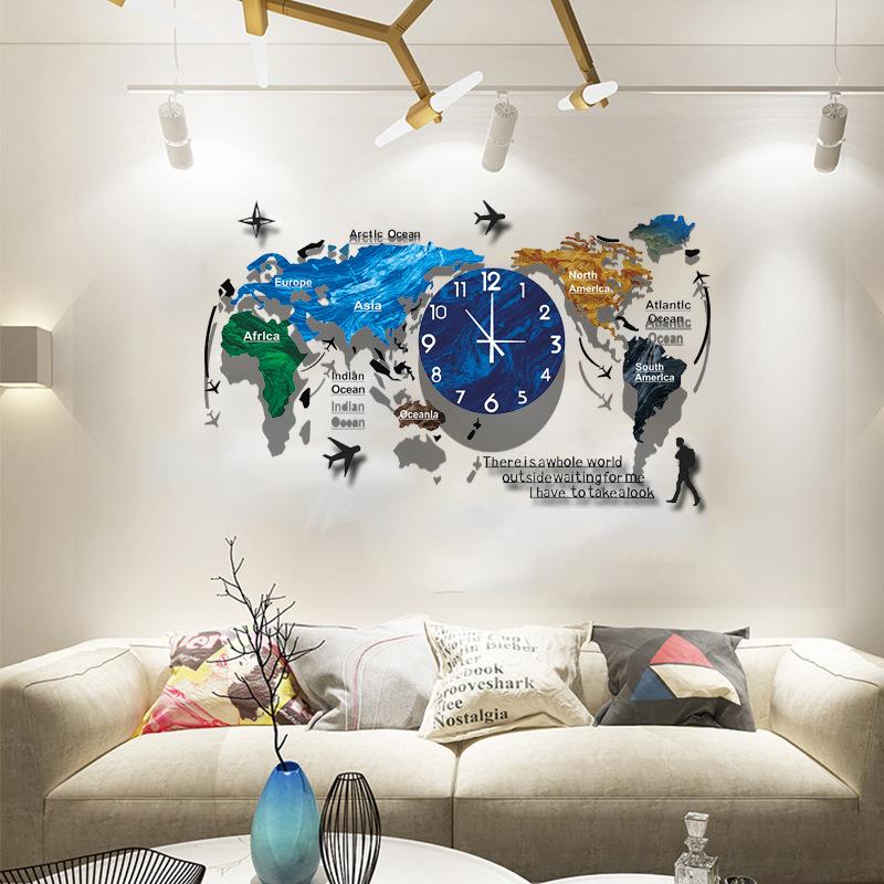 

Wall Clocks Reloj De Pared Decorative Clock Sticker Large Luminous With Silent Movement Modern Diy Decor For Home