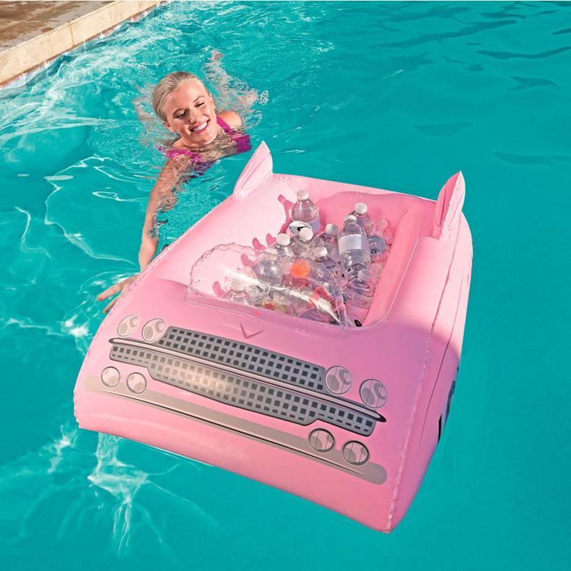

Pool & Accessories Inflatable Car Ice Bucket Drink Holder Floating Beverage Salad Fruit Serving Bar Cooler Party Water Fun