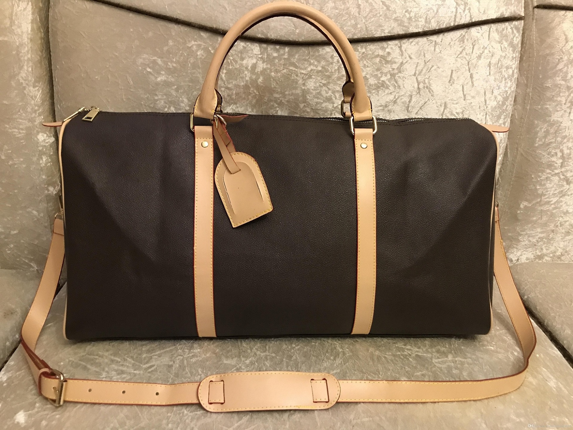 

Classic luxury designer women travel bag purse handbags Carry onall bandouliere Men Classics Duffel Bags Rolling Softsided Suitcase Luggage Set free ship 45/50/55 cm, Black plaid
