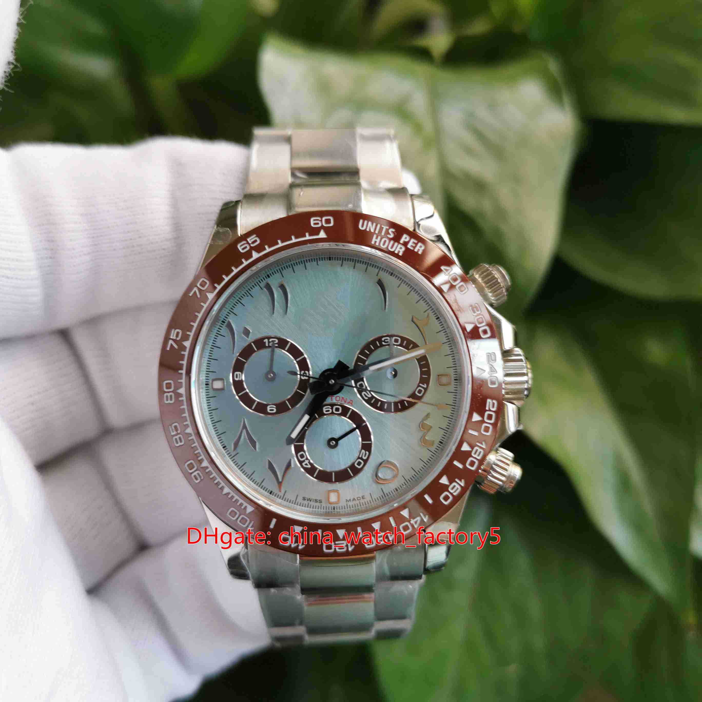 

BP Maker Top Quality Watches 40mm Cosmograph 116506 Blue Arab Dial Chronograph CAL.7750 4130 Movement Mechanical Automatic Mens Watch Men's Wristwatches, No box papers