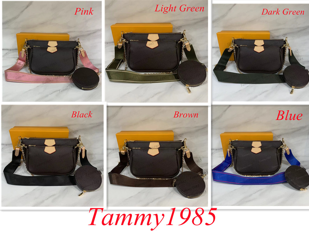 

3 pieces/set favorite top sell Bags Shoulder Bags handbag purse genuine leather Brown flower shoulders crossbody bag ladies purses 6 colors, Come with the dust bag