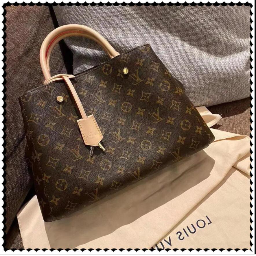 

Lv LOUIS VITTON 2021 Handbag Women Handbags Tote Bag Crossbody Womens Totes Bags Shouler Purse Fashion Saddle Brown Flower Leather 41055, Red;black