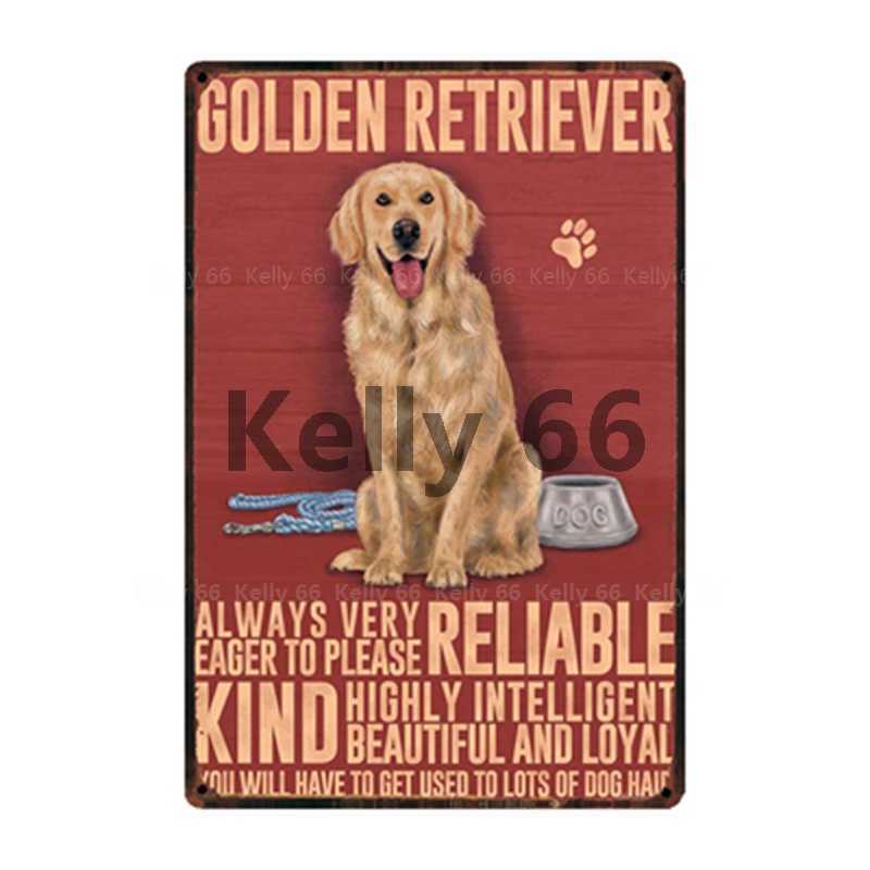 

Pet Warning Dog Rules Parking For Golden Beware Kiss Metal Sign Home Decor Bar Wall Art Painting 20*30 CM Size DG20