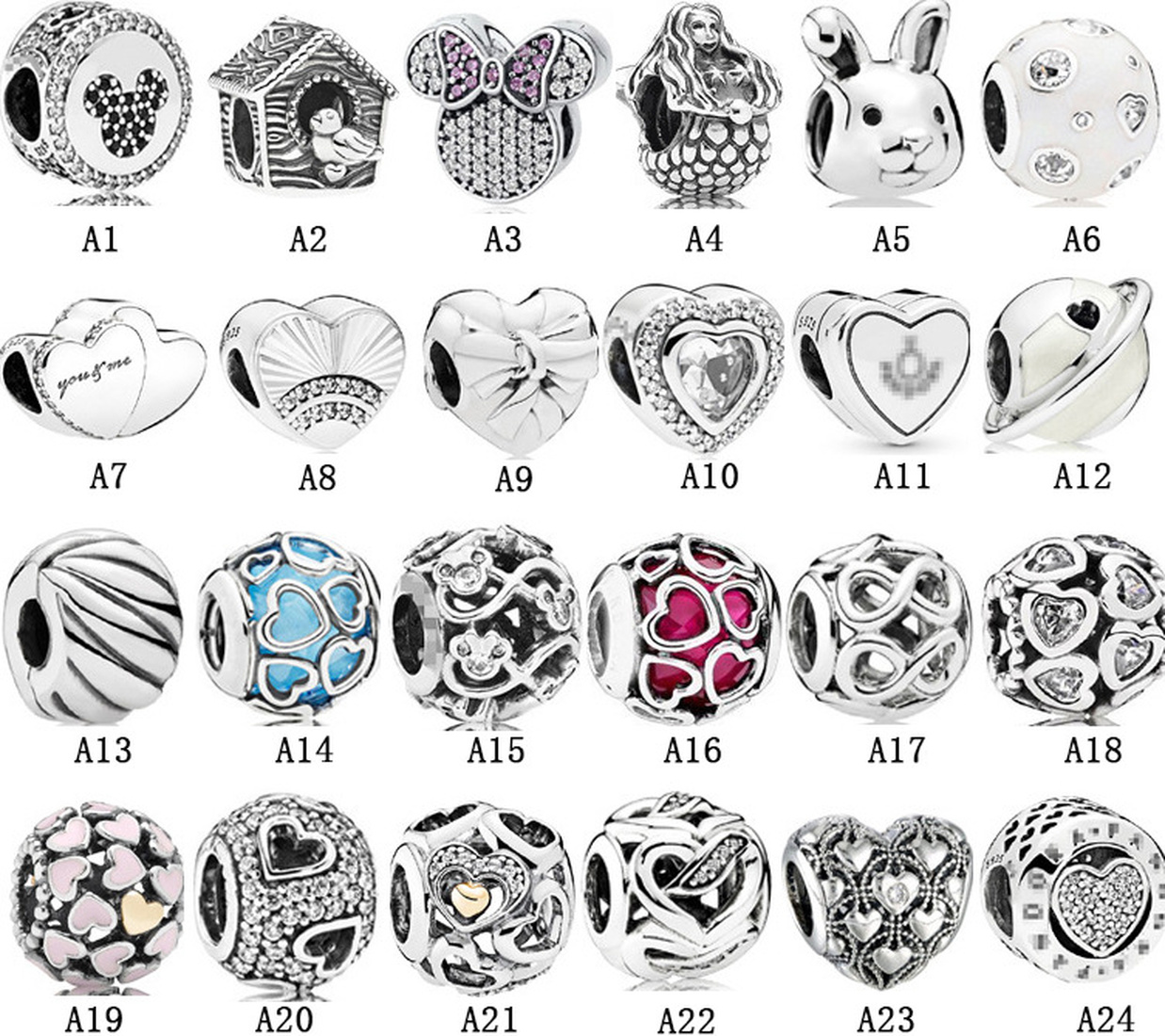 

Genuine Fits Pandora Sterling Silver Bracelet Boy Girl Love Logo Bracelet Bracelet Bear Beads Charms For European Snake Charm Chain Fashion, Black