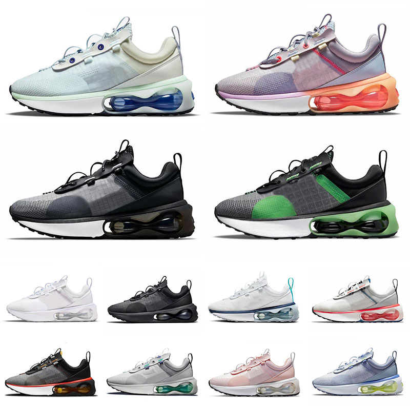 

Nik Air Max Airmax 2021 Running Shoes Knit Mesh Men Women Trainers Off Obsidian Venice Barely Rose Thunder Blue Black White Sports Sneakers Smoke Grey Big Size 36-45, A black smoke grey 36-45