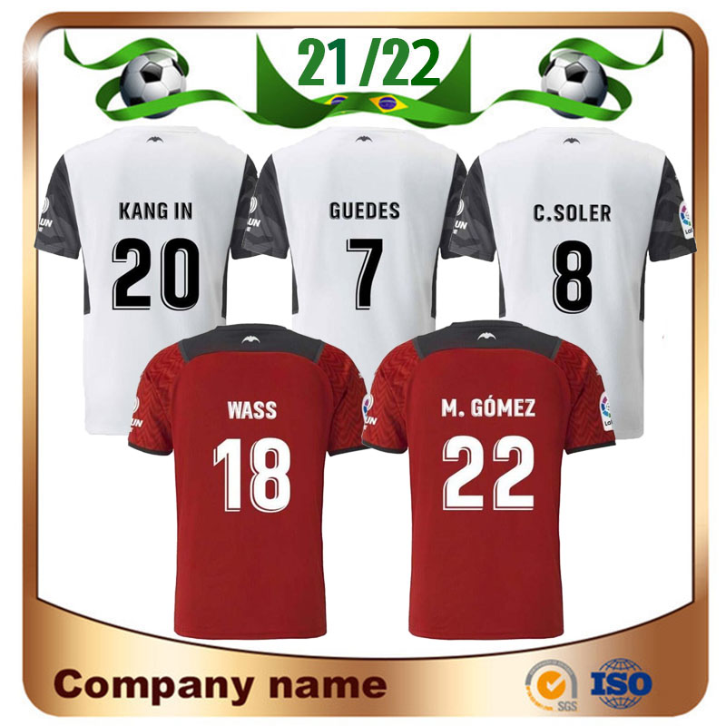 

21/22 Valencia soccer jerseys 2021 Home GAMEIRO PAREJO GAYA M.GOMEZ Maillots De Foot Shirt GUEDES WASS KANG IN MANU VALLEJO C.SOLER Football uniforms, Away