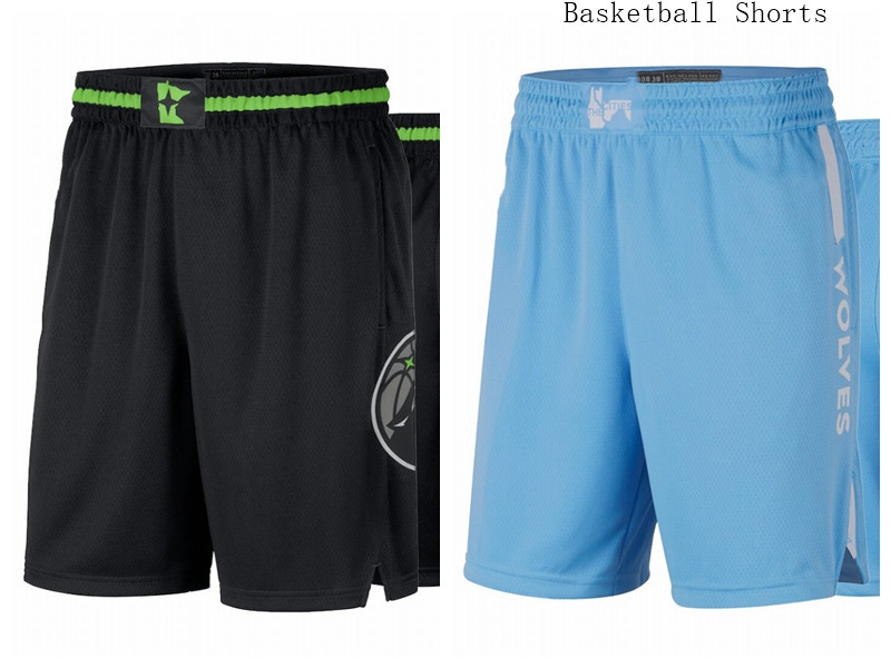 

MinnesotaTimberwolvesMen City 2020-21 Pants Black Blue Performance Basketball Shorts