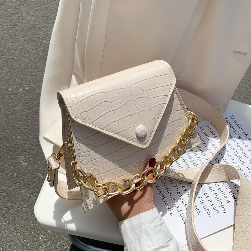 

Stone Pattern Chain PU Leather Crossbody Bags For Women 2021 Summer MINI Shoulder Handbags Lady Travel Cross Body Bag, Blue