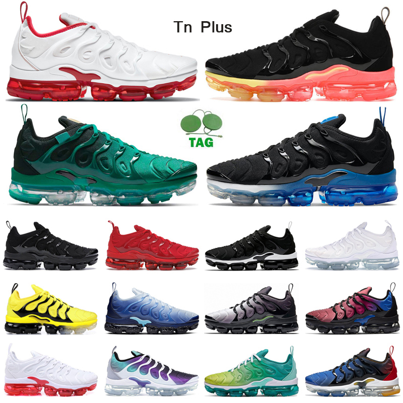 

classic tn plus running shoes for men women Triple Black White Fresh Atlanta Royal Blue Pure Platinum Bred mens trainers sports sneakers size us 13, Purple