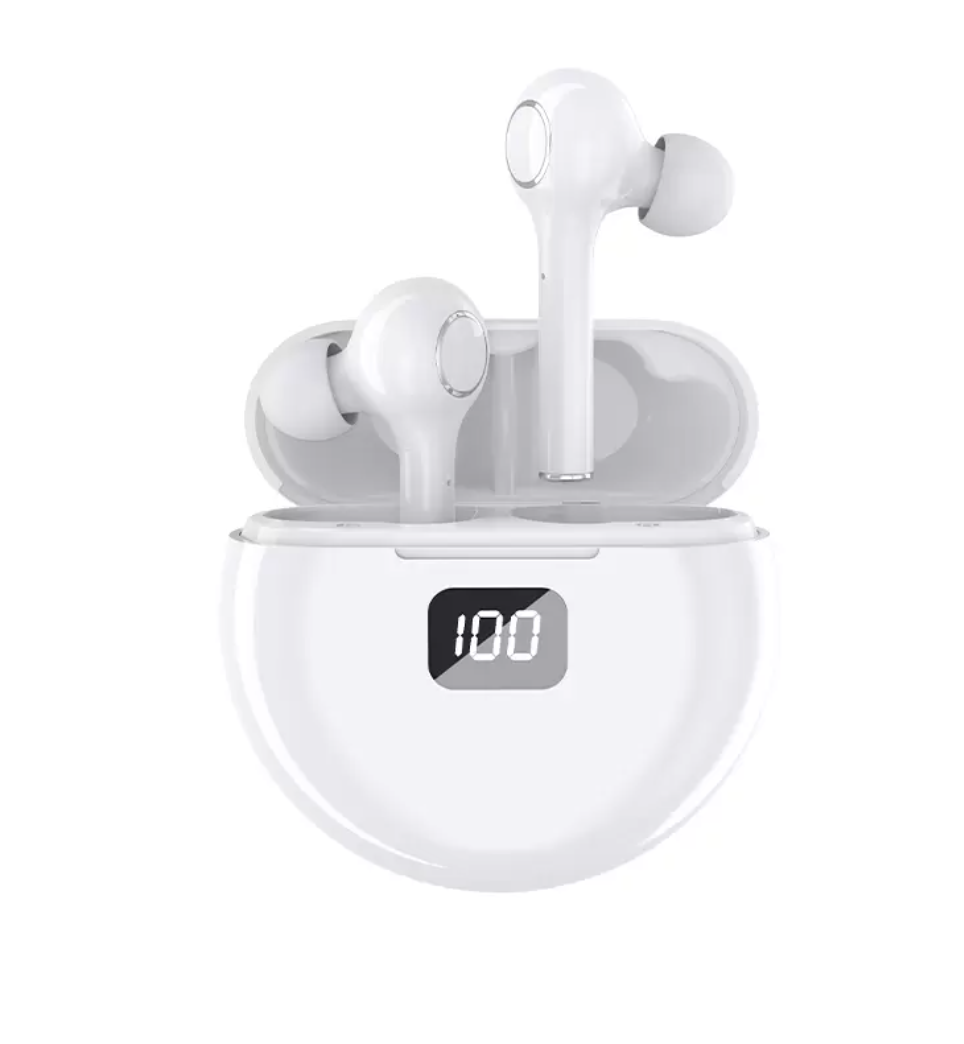 

Wireless Earphones Headsets Wireless Charging Bluetooth Headphones, White
