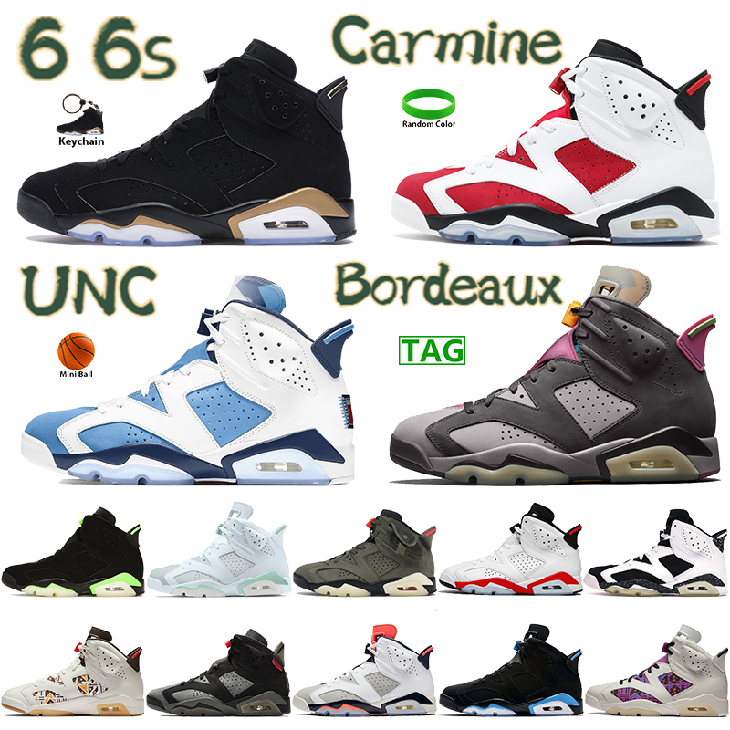 

UNC 6 6s Basketball Shoes Sneakers Bordeaux University Blue White Barely Rose Oreo Hare Carmine Infrared White Midnight Navy Men Trainers, Bubble wrap packaging