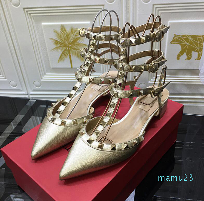 

Designer Pointed Toe 2-Strap with Studs high heels Patent Leather rivets Sandals Women Studded Strappy Dress Shoes valentine high heel Shoes