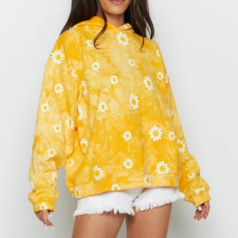 

Women' Hoodies & Sweatshirts Women Autumn Printed Sweatshirt Loungewear 2021 Fashion Ladies Spring Street Casual Home Loose Clothing Top, Brown