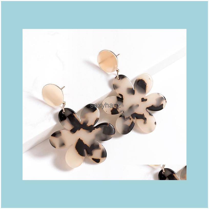

Dangle & Chandelier Mtiple Styles Leopard Earrings For Women Round/Flower Acetate Resin Long Earings Fashion Jewelry Aretes De Mujer Moderno