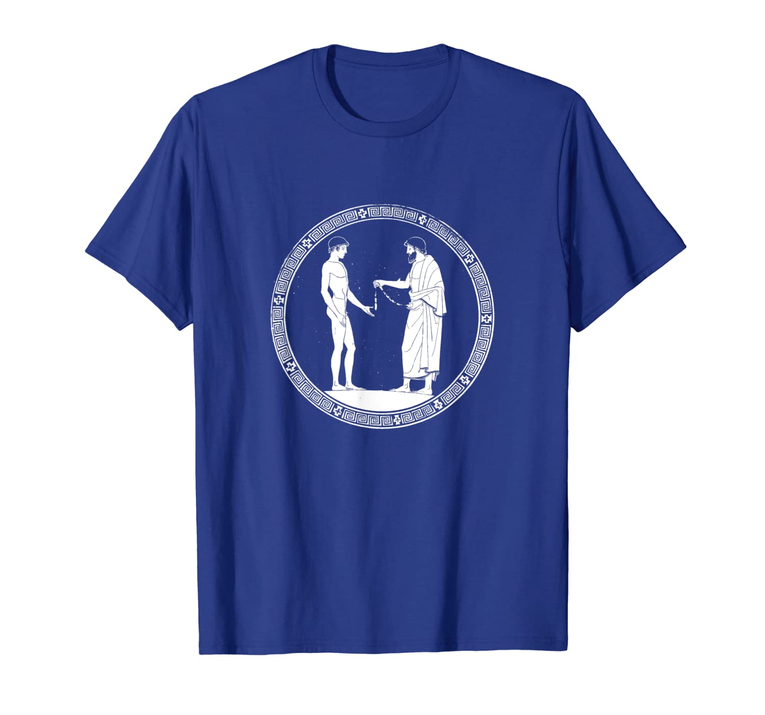

ancient greek kylix style t-shirt, White;black