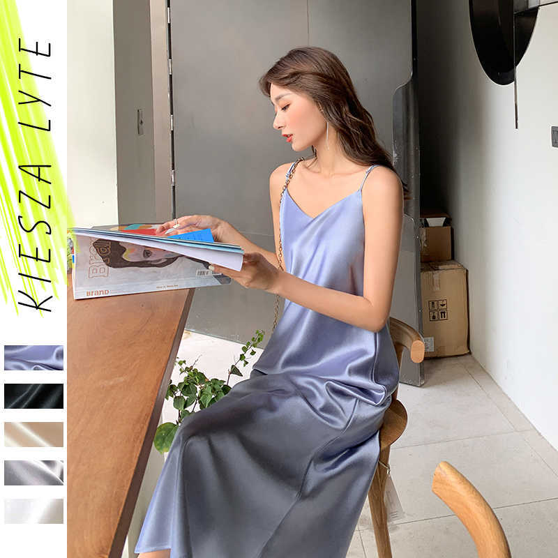 

Women Satin Dress Strap Midi Bodycon Dresses Ladies Party Evening Elegant Outfits Sexy Club Clothes Vestido 210608, Cream